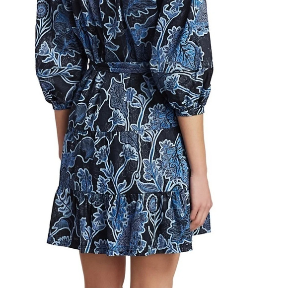 Parker Boho Denim Blue Batik Floral Print Dress - Size XXL - Summer ready! - Picture 4 of 5